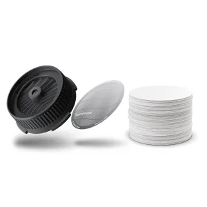 AeroPress Flow Control Filter Cap, Stainless Steel Filter, and Paper Micro-Filters Bundle